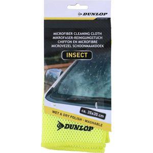 Dunlop Auto poetsen microvezeldoek tegen insecten - speciale structuur - zeem - 35 x 35 cm - auto wassen - Schoonmaakproducten