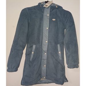 Ragwear dames jas/vest - lang dames vest fleece incl. capuchon - Cousy - stone blue - maat S