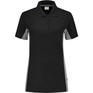 Tricorp Poloshirt Bi-color dames - 202003 - zwart / grijs - maat S