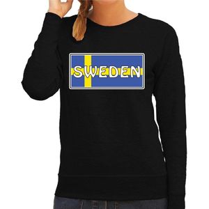 Zweden / Sweden landen sweater zwart dames -  Zweden landen sweater / kleding - EK / WK / Olympische spelen outfit S