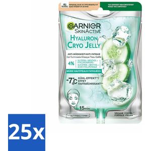 Garnier - SkinActive - Cryo Jelly Gezichtsmasker - Anti-Vermoeidheid - Hyaluronzuur - 1 Gezichtsmasker - Bulkverpakking - 25 stuks