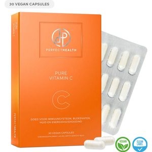 Perfect Health - Pure Vitamine C Capsules - 30 Stuks - Meest Zuivere Vitamine C - Immuunsysteem, Huid, Bloedvaten en Botten - Vegan