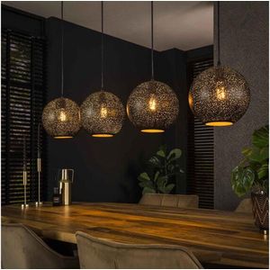 Hanglamp Zip Globe Ø25 cm 4 lampen - Artic zwart