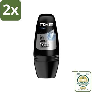 Axe - Deodorant Roller - 48hrs Anti Sweat - Ice Chill - Anti-transpirant - 50 ml - Voordeelverpakking - 2 stuks - Deodorant Roller - Antitranspirant