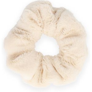 Lajetti - Fluffy scrunchie Beige - Haarwokkel Haarelastiek