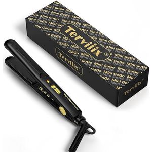 Terviiix Mini Stijltang Voor Kort Haar – Baard Stijltang – Display – Stijltang Mini - Kleine Stijltang - Dunne Stijltang - Zwevende Titanium Platen