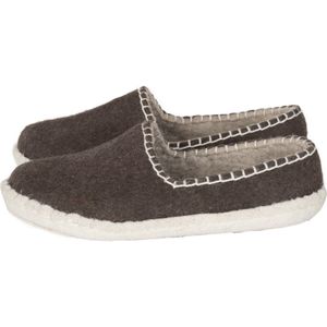 Vilten herenslof Feston brown Colour:Bruin/ Lichtgrijs Size:46