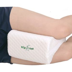 Orthopedisch Kniekussen voor Zijslapers - Traagschuim Met Band - Comfortabel Slaapkussen voor Rug, Heupen en Gewrichten - Ideaal voor Zwangerschap - Wit