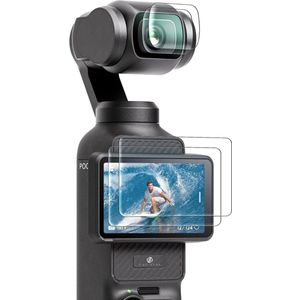 Equivera Lens- en Schermbeschermer DJI Osmo Pocket 3 - Lens- en Schermbeschermer DJI Osmo Pocket 3 - 2 Lensbeschermer + 2 LCD- Schermbeschermer voor DJI Osmo Pocket 3 - Screenprotector DJI Osmo Pocket 3 - Gehard Glas - Screenprotector DJI Osmo Pocket