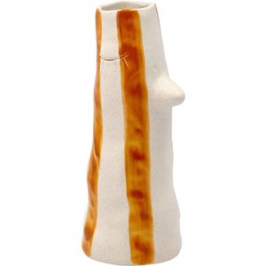 Villa Collection Whimsy Vaas met snavel en wimpers 11,5 x 10 x 26 cm S Amber