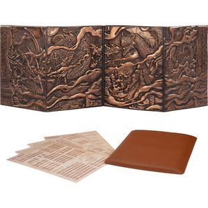 Dungeons & Dragons DM Screen 5e - D&D Dungeon Master Screen 3D Kunstleer met aanpasbare inzetstukken - DND Game Master Accessoires