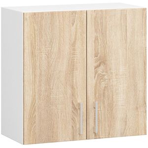 Keukenkast modulaire LIMA W60 met 2 Deuren / Hangkast / Bovenkast / AKORD Furniture Factory / Wit - Sonoma Eik / 60 x 58 x 30,5 cm