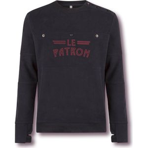 Le Patron Casual Trui Blauw Rood - Pull Classique Les Patrons Dark Blue Red - XS