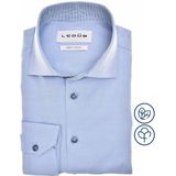 Ledub modern fit overhemd, twill, lichtblauw