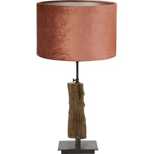 Light and Living tafellamp - rood - hout - SS10309