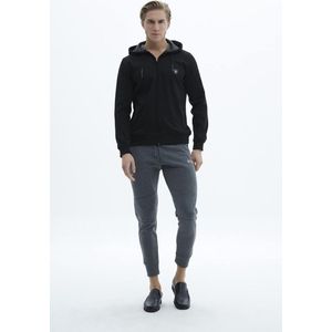 SCR. Alaf - Warme Hoodie Heren - Sweatvest met capuchon - Zwart - Maat S