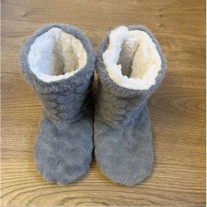 Pantoffels dames - fluffy huissloffen - grijs - maat 38 / 40