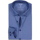 OLYMP - 24/7 Level 5 - Body Fit Overhemd - Blauw - Mouwlengte 7 - Strijkvriendelijk