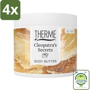 Therme - Cleopatra's Secrets - Bodybutter - Hydraterend - Verzorgend - 225gr - Voordeelverpakking - 4 stuks - Lichaamsbalsem - Hydraterende bodybutter