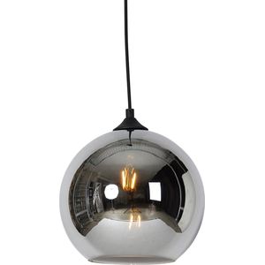 QAZQA wallace - Art Deco Hanglamp - 1 lichts - Ø 25 cm - Grijs - Woonkamer | Slaapkamer | Keuken