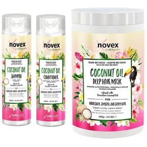 Novex Coconut Oil Bundle (Shampoo, Conditioner, Mask)