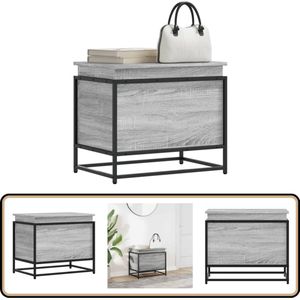 vidaXL Opbergbox 60x40x51,5 cm Grijs Sonoma Opbergbox - Opbergboxen - Speelgoedkist - Opbergkist