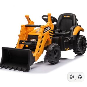 JCB Elektrische Tractor met Voorlader - 12V - 2 tot 6 jaar - Geel