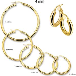 Huiscollectie 4013194 Gouden Oorring 4 mm rond