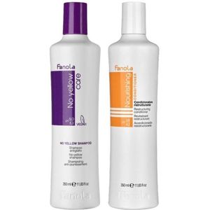 Fanola No Yellow Shampoo 350ml + Nourishing Restructuring Conditioner 350ml