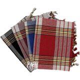 Turkse - Hamamdoek - Rood Blauw Paars Zwart - Katoen - Set van 4