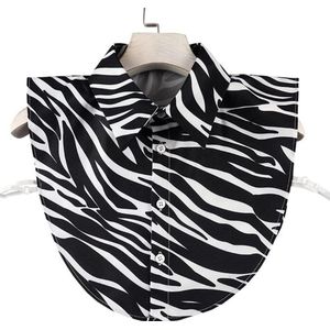 - Allecto plus - Kant chiffon blouse met afneembare kraag, elegant design, blouses voor vrouwen en meisjes