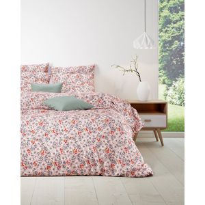 Mistral Home - DEKBEDOVERTREK - katoen renforcé - 240 x 220 cm + 2x 65 x 65 cm - lits-jumeaux - botanisch - roze