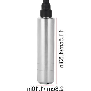 Vulstandssensor DC24V 4-20mA - Inwerpvloeistofsensor - Roestvrij stalen waterstandsensor 0-5 m - Registreren van niveau .