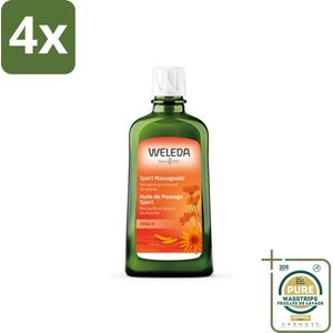 WELEDA - Massageolie Sport - Arnica - 200 ml - Voordeelverpakking - 4 stuks - Spierherstel - Arnica