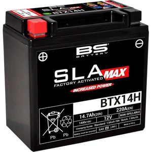 Bs Battery Btx14h Sla Max 12v 220 A Accu Zwart