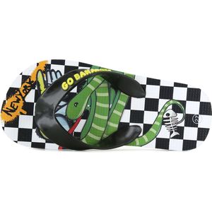 Flipflops | Jongens | Black White Green | | Go Banana's | Maat 26