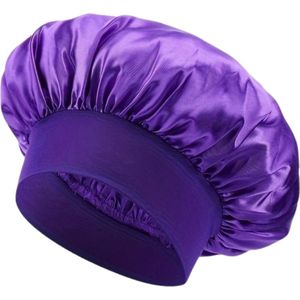 Livano Zijden Slaapmuts - Satijnen Nachtmuts - Silk Bonnet - Sleep Cap - Haarverzorging - Satin - Verstelbaar - Voor Zacht & Stralend Haar - Paars