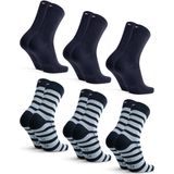 DANISH ENDURANCE - Katoenen Dress Socks - Marineblauw - 6 Paar - Super Zacht