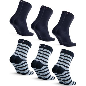 DANISH ENDURANCE - Katoenen Dress Socks - Marineblauw - 6 Paar - Super Zacht