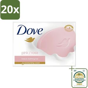 20 x Dove - Zeep - Pink - Hydraterend en Verzorgend - 4 x 100 g - Grootverpakking - Dove Zeep Pink - Hydraterend Zeep - Zeep Voor Huid - Hydraterende Crème - Zachte Huid