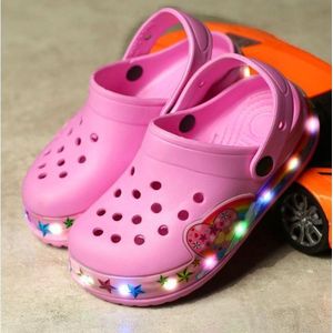 Lichtgevende Kinder Clogs - LED - Roze - Maat 33