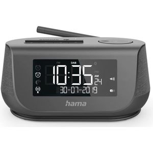 Digitale radio met wekker - DAB, DAB+, Bluetooth, FM, USB-oplaadfunctie - Radiowekker met helderheidsregeling en sluimerfunctie