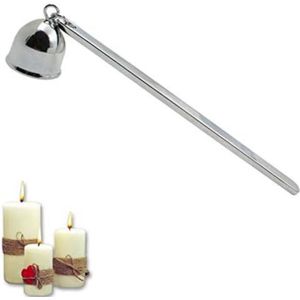 Kaarsendover - Kaarsen dover - Candle snuffer - Kaarsendover waxinelichtjes - 14,1 x 9,6 x 2,8 cm - Zilver