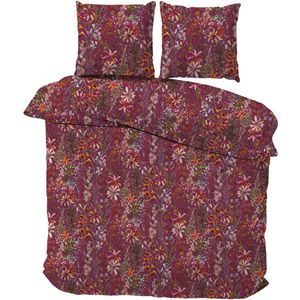 iSleep Dekbedovertrek Denise - Tweepersoons - 200x200/220 cm - Bordeaux