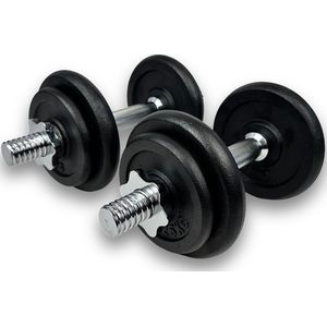 KRAKEN Cast Iron Dumbbell set 20 KG met opbergkoffer | Dumbbell Gietijzer 20kg | Halterset met Schroefsluiting | 30 mm | Gewichten | Adjustable Fitness Dumbbell | Krachttraining Trainingshalter | ideaal voor Thuis- en Gym Training