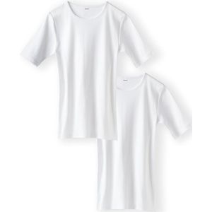 Damart - Set van 2 T-shirts met ronde hals en korte mouwen, Essential zuiver gekamd katoen - Heren - Wit - (102-109) L