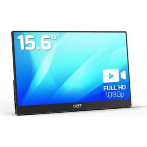 Port Connect - Nomade - Touchscreen LCD - Full HD - Zwart - 15,6 Inch