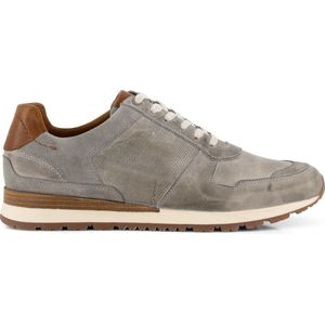 Travelin' Worcester - Casual leren herensneakers - Veterschoen - Grijs Leer - Maat 42