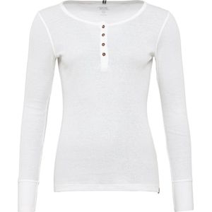 camel active Henley shirt gemaakt van organisch katoen - Maat womenswear-XXL - Wit