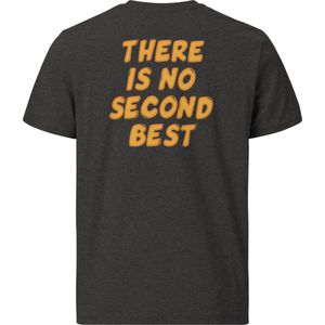 No Second Best Bitcoin T-shirt - Rug Print - Unisex - 100% Biologisch Katoen - Kleur Donker Grijs - Maat S | Bitcoin cadeau| Crypto cadeau| Bitcoin T-shirt| Crypto T-shirt| Crypto Shirt| Bitcoin Shirt| Bitcoin Merch| Crypto Merch| Bitcoin Kleding